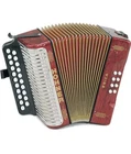 Hohner Diatonic Button Accordion 1600/2 Erica Two-row Gc, Red New. Price: $1579.00.