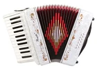 Rossetti Keys Bass Buttons 2512 Piano Accordion - White + Case, Strap New. Price: $619.99.