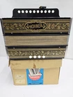 Vtg Hohner Vienna 1140 Pokerwork Diatonic Button Accordion Row Bass Key Used. Price: $470.91.