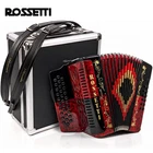 Rossetti 3112 Fbe Button Diatonic Accordion - Black/red W/ Straps, Hard Case New. Price: $795.00.