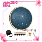 New Steel Tongue Drum 12IN 15 Note Major Hand Pan Mallets Bag Blue. Price: $62.99.