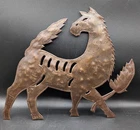 Haitian Steel Drum Art Horse Wall Hanging, Signed Jonas Used. Price: $75.00.