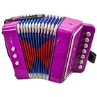 Imported/unused Sky Accordion Hot Pink Color 7 Button 2 Bass Kid. Price: $371.45.