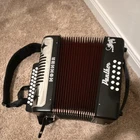 Hohner Panther 31-BUTTON Fbbeb Diatonic Accordion 12 Bass Reg Black/red Used. Price: $650.00.