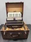 Vtg Italian 12 Bass Camerano 13-173 Piano Accordion Black W/case Leather Straps Used. Price: $200.00.