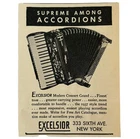 1936 Excelsior Concert Accordion Advertisement Musical Instruments New York E17D Used. Price: $14.99.