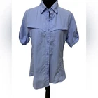 Bass Pro Shops Sky Blue Women's Button-down Shirt Pre-owned. Price: $15.00.