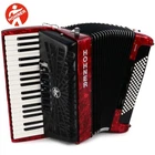 Hohner Chromatic Piano Accordion Bravo Iii 96, Pearl Red, With Gig Bag & Straps New. Price: $3109.00.