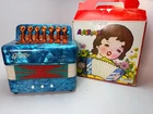 Vtg Goodlin Accordion Childs Size Button Blue Pearloid W/box Gl 102 Retro Used. Price: $54.99.