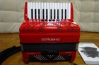 Roland FR-1X V-accordion Red Digital Piano Keyboard Used. Price: $1650.00.