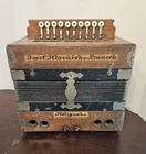 Antique Josef Hlav Ek Heligonka Button Wood Accordion. Price: $325.00.