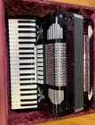 Matusek Queen Piano Accordion 41/120 Black/white W/ Case Harness Strap Used. Price: $2500.00.