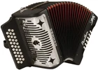 Hohner Panther G/c/f 3-ROW Diatonic Accordion Black New. Price: $739.00.