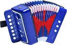 Lieke Kids Accordion 10 Keys Button Accordian,musical Toy Blue New. Price: $35.94.