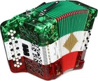 Rossetti 3412 34-KEY Diatonic Button Accordian Fbe, Italian Flag New. Price: $1099.00.