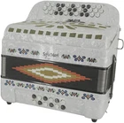 Sofiamari SMTT-3412 Two Tone Accordion White Pearl Sol/fa Issue Used. Price: $849.00.