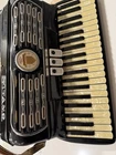 Titano Piano Accordion 41 Treble 120 Bass Black Ivory Harness Strap Large Used. Price: $750.00.