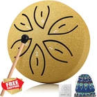 Facmogu 3 Inch Mini Steel Tongue Drum Gold Leaf Pattern 6 Note W/bag New. Price: $27.99.