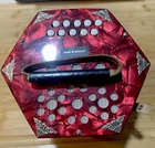 Rare Vintage German Hohner D20 Concertina Key Red Pearl Klingenthal Box. Price: $299.00.