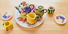 Vintage Miniature Tea Set Original Box Popular Imports Inc. Polystone Resin 1994 Used. Price: $21.85.