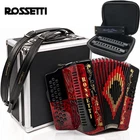 Rossetti 3112 Fbe Button Diatonic Accordion - Black/red W/ Case & Harp Pack New. Price: $795.00.