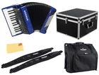 Hohner Bravo Ii 48 Chromatic Piano Key Accordion - Blue W/ Hard Case New. Price: $2152.59.